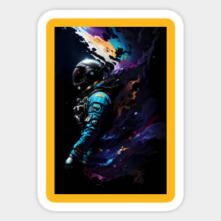 Astronaut and space Sticker